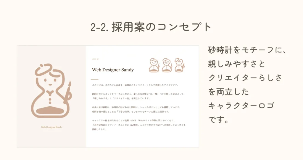 個人事業主・ブランドロゴ | 採用案のコンセプト